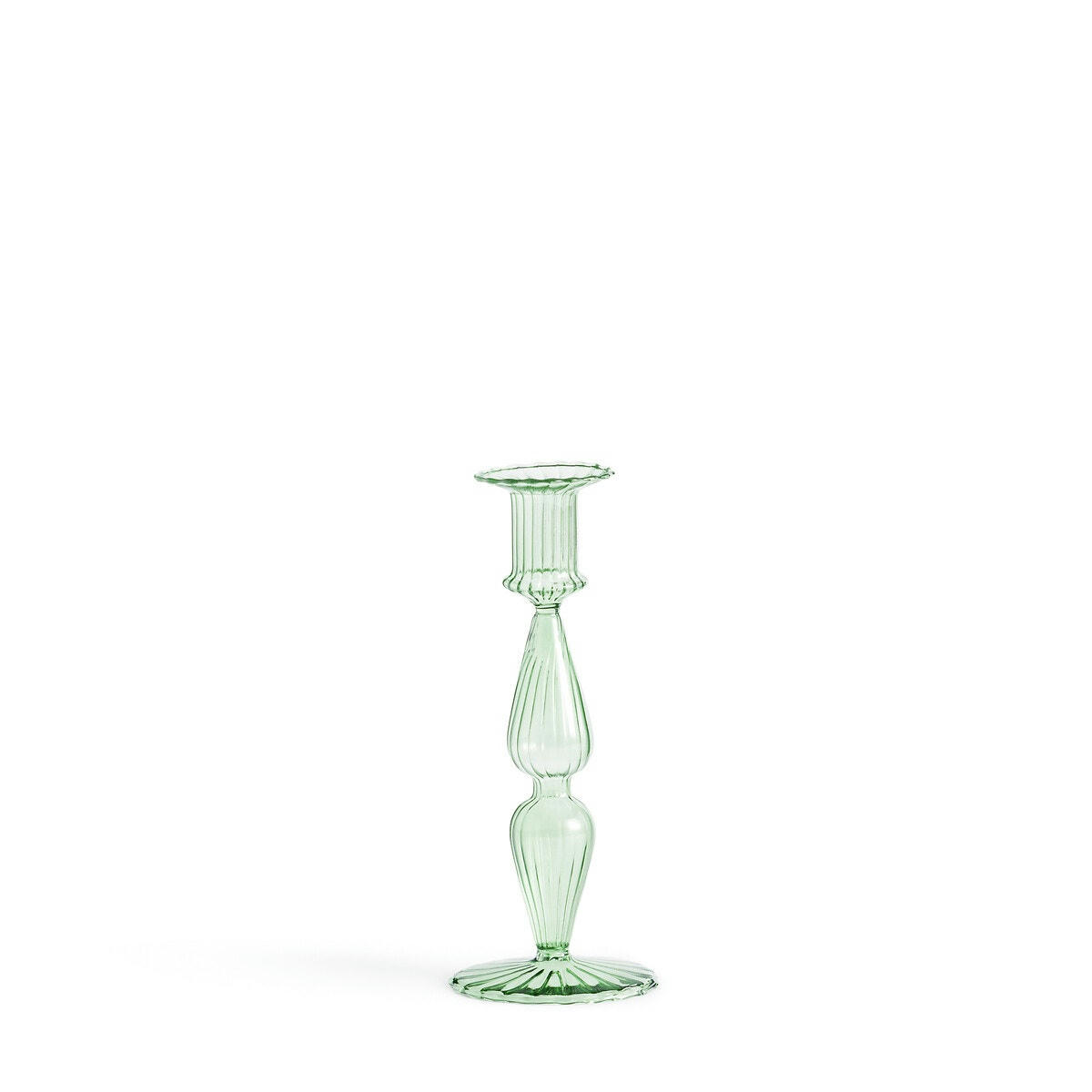 Bougeoir en verre H20,3 cm, Chilava