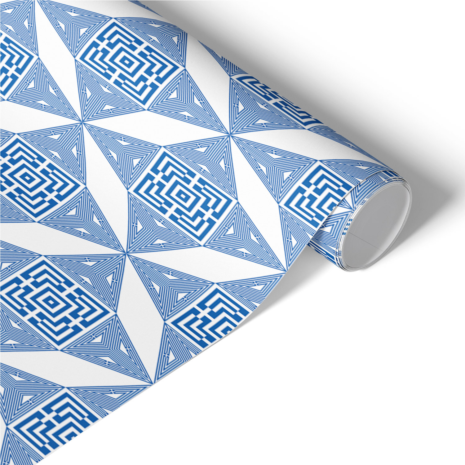 Folia meblowa Niebieska geometria 50x100 Okleina samoprzylepna Mat