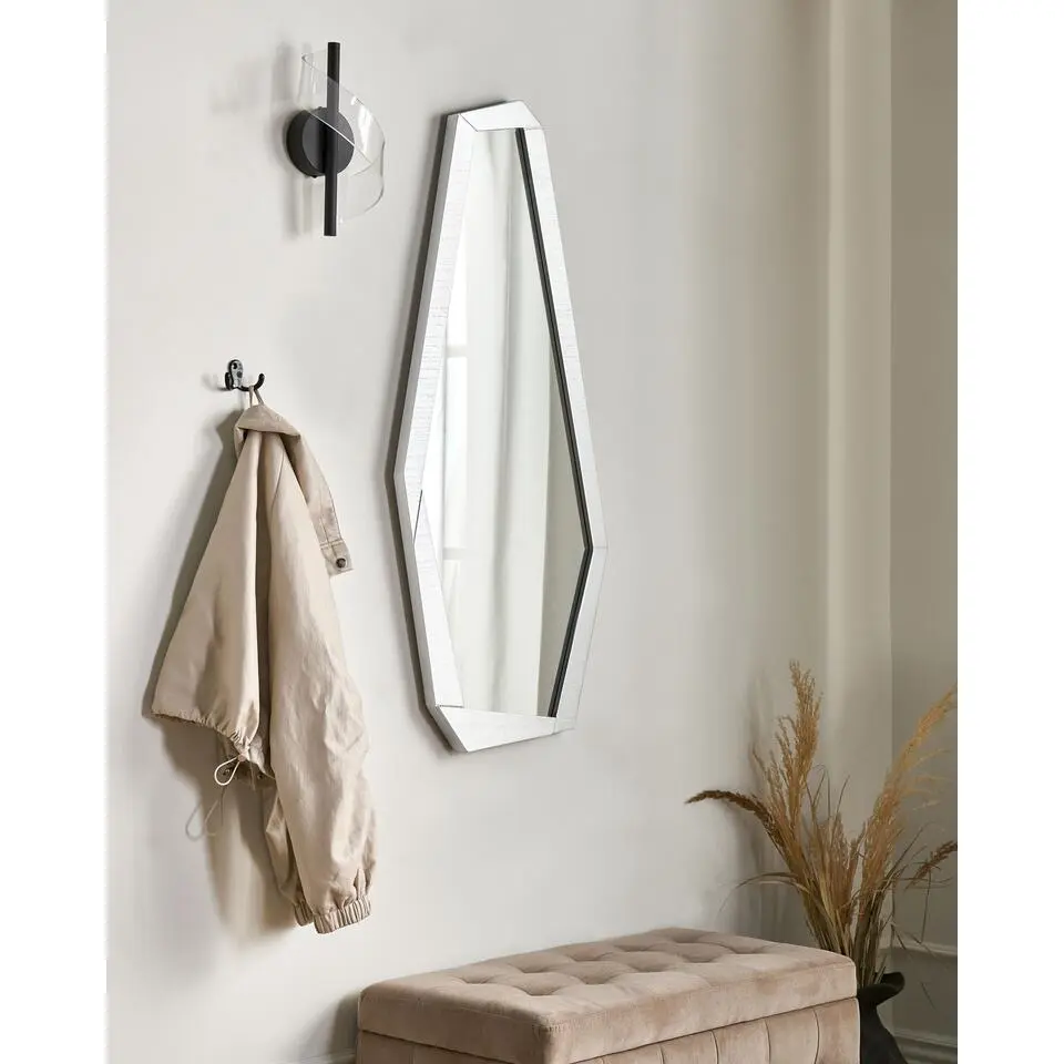 CHANU - Wandspiegel - Zilver - Hout