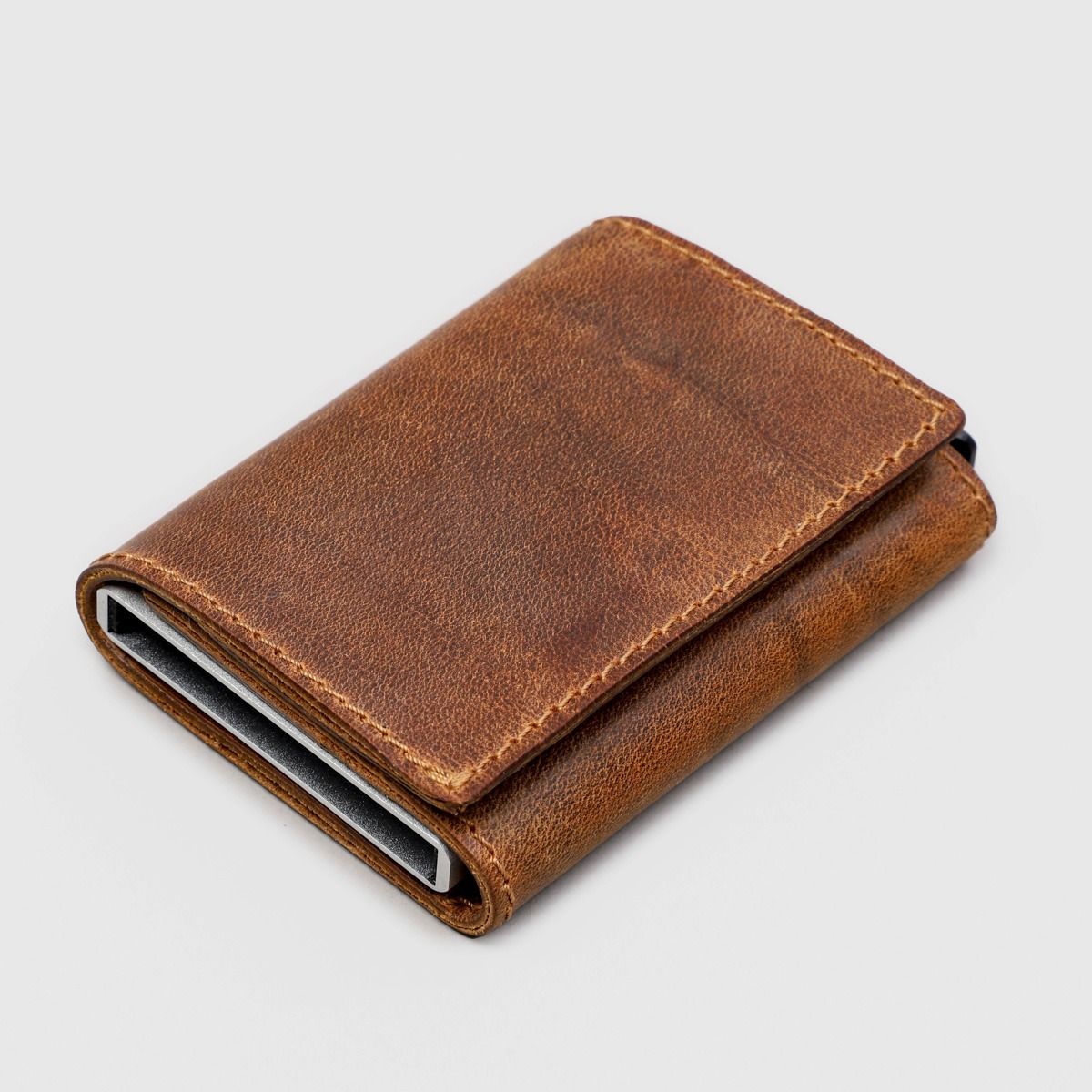 Portfel RFID męski skórzany 7x9,5 cm