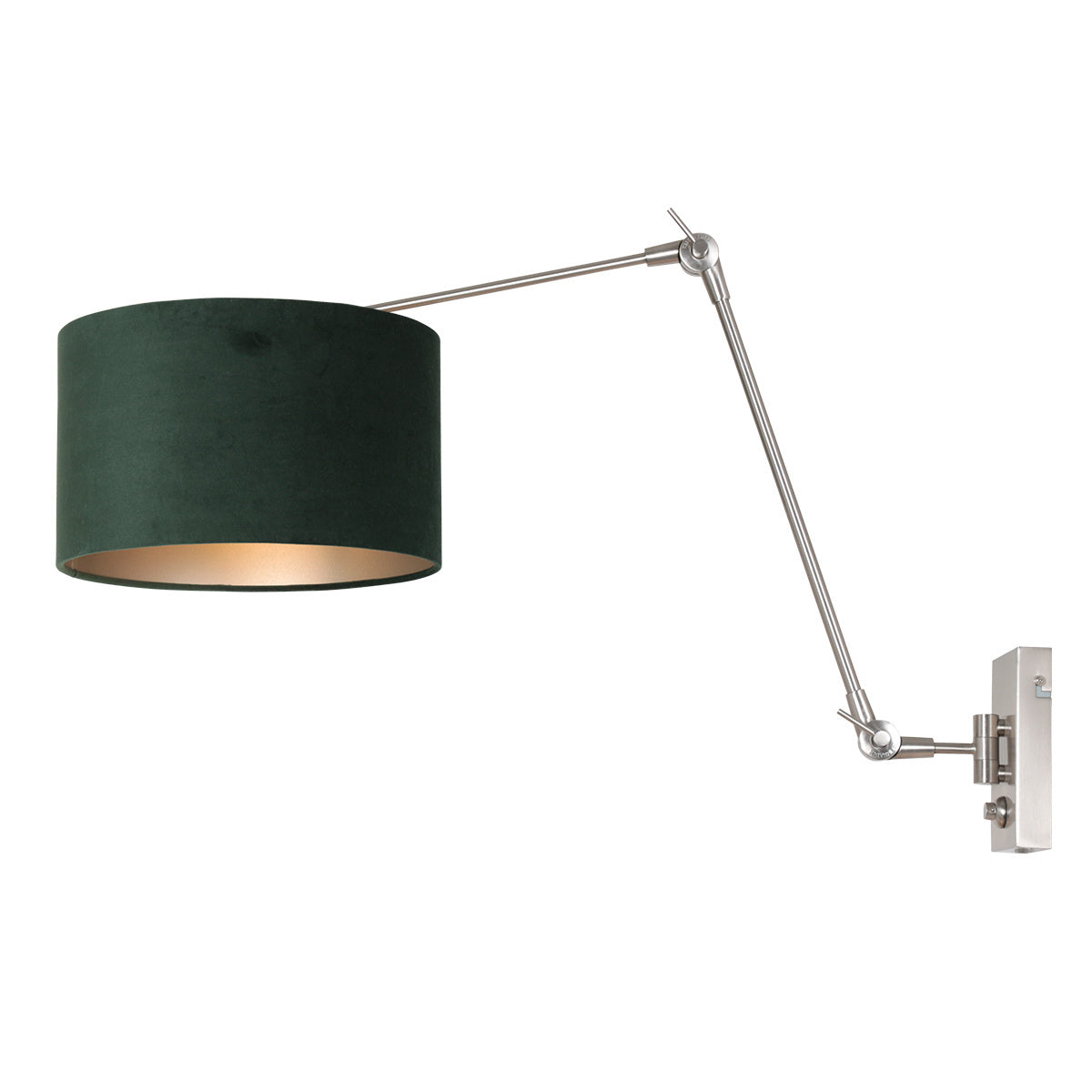 Steinhauer wandlamp prestige - 1 lichts - 90x 50 cm - mat chroom groen