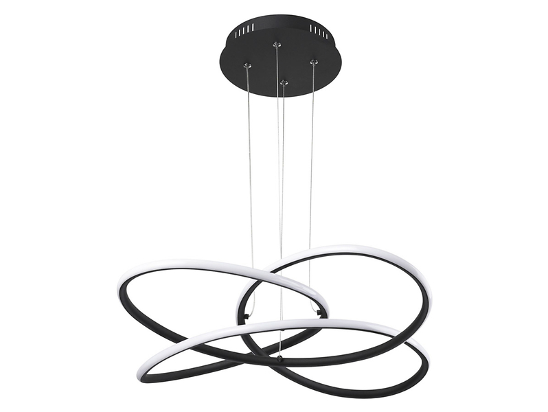 Lampa wisząca Panda LED metalowa czarna