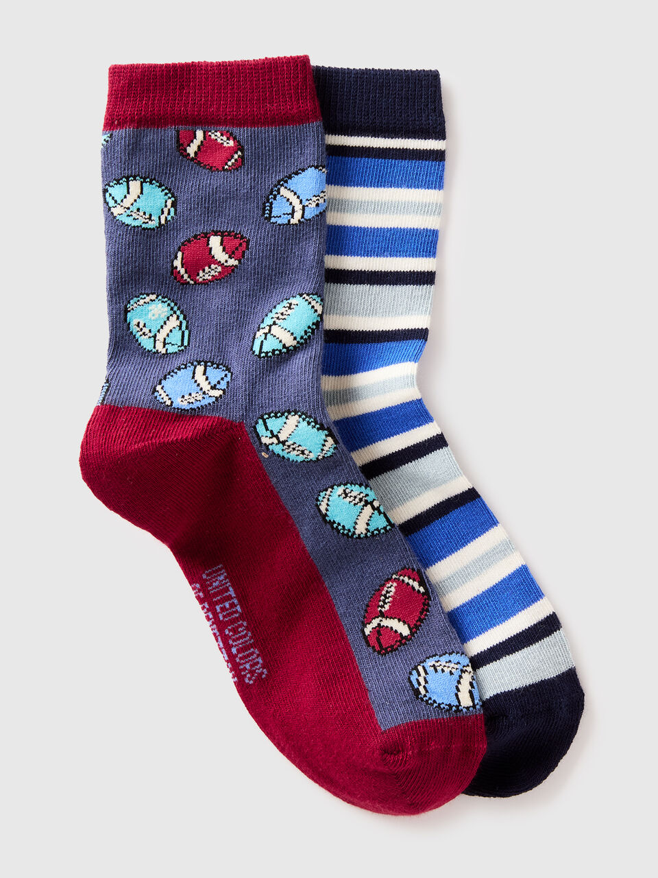 Two pairs of patterned socks