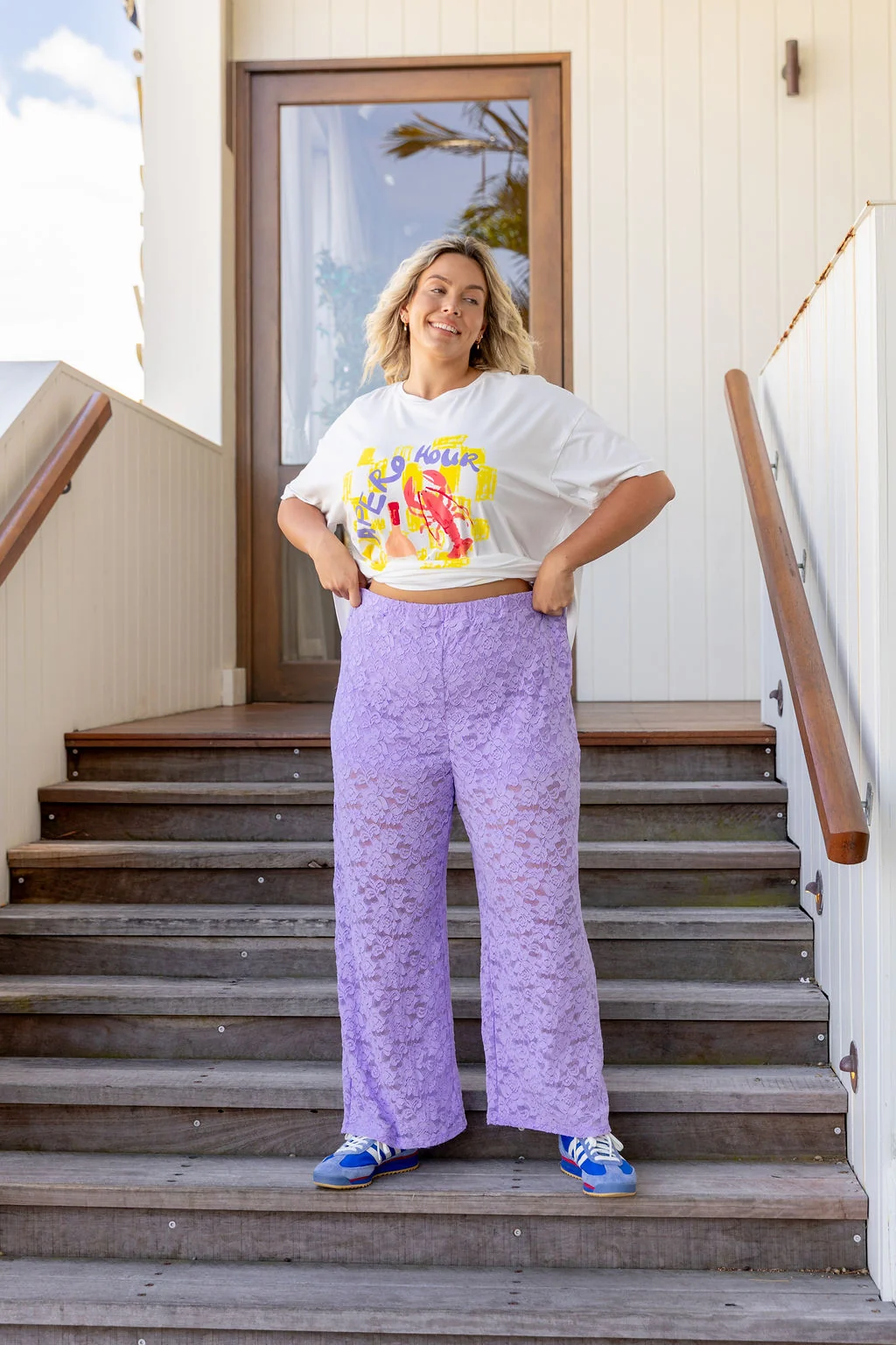 Honey Lace Pant in Lilac