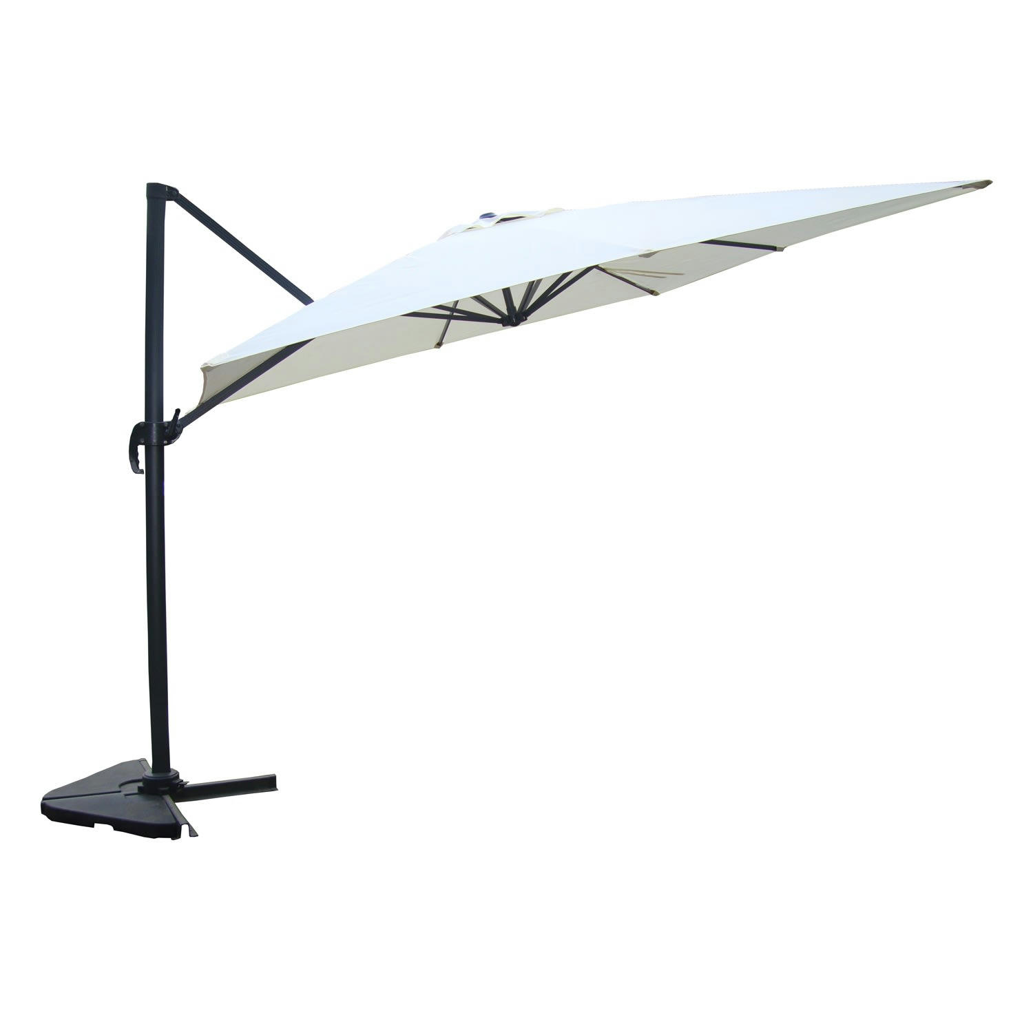 CESARE - Parasol déporté et rotatif 3 x 4 m écru