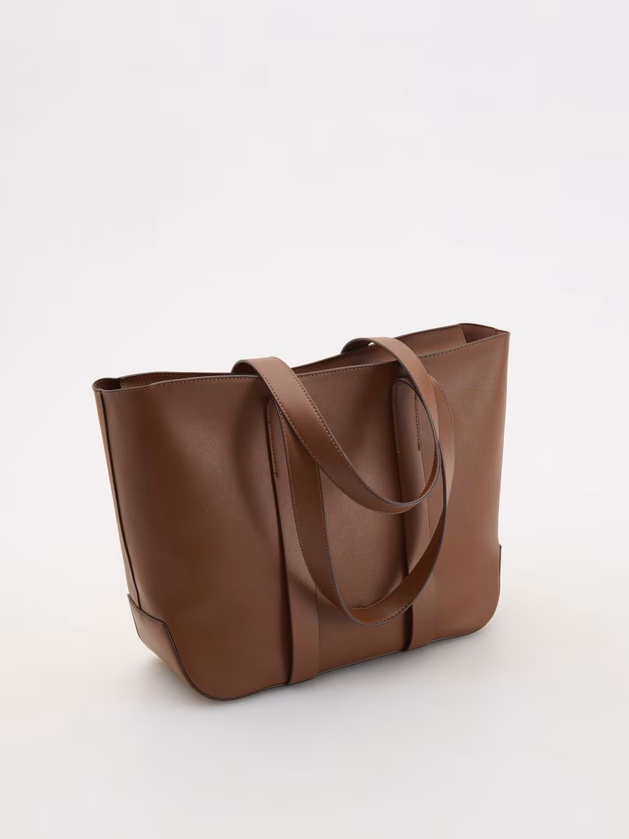 Leather Imitation Shopper Bag