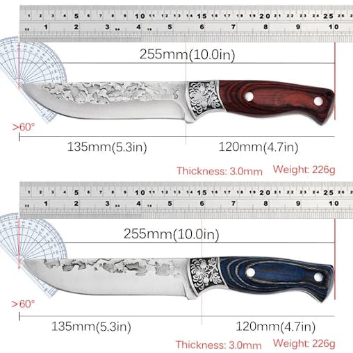 NNEOBA Forged Cleaver Kitchen Chef Knife -With Cover (2pcs)