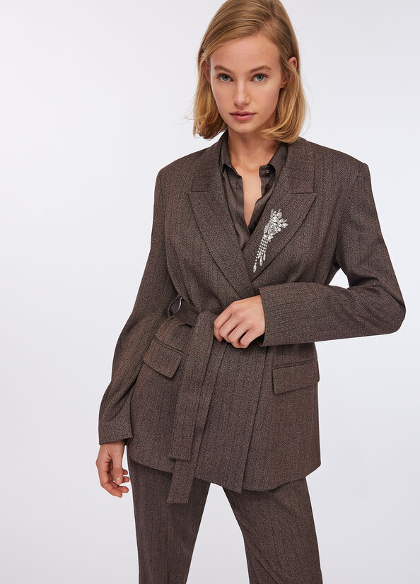 Giacca doppiopetto con cintura