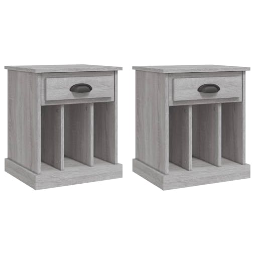 NNEVL Bedside Cabinets 2 pcs Grey Sonoma 43x36x50 cm