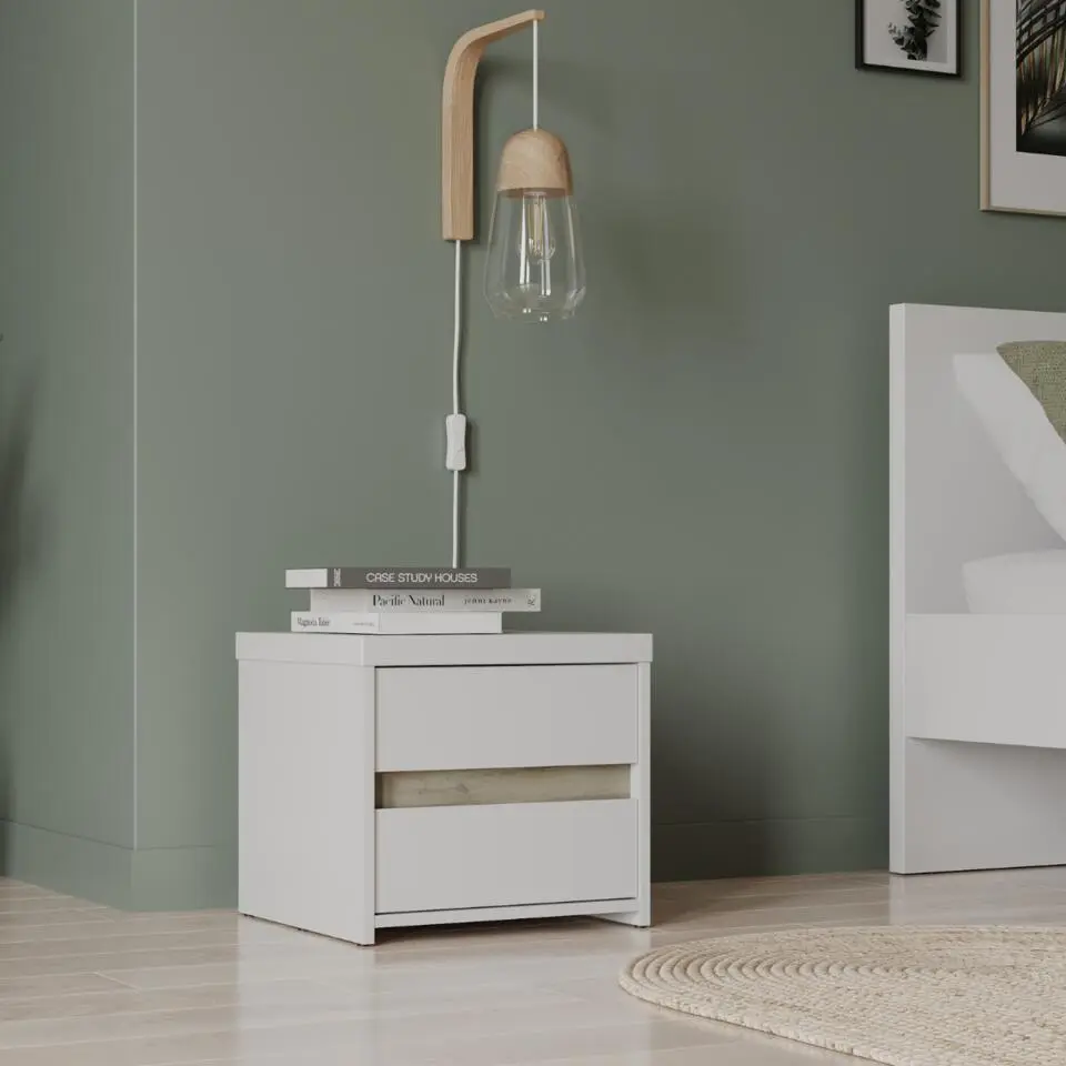 CaliCosy - CLYDE Kinder nachtkastje - Licht hout - 39,7x43,1x38,8 cm