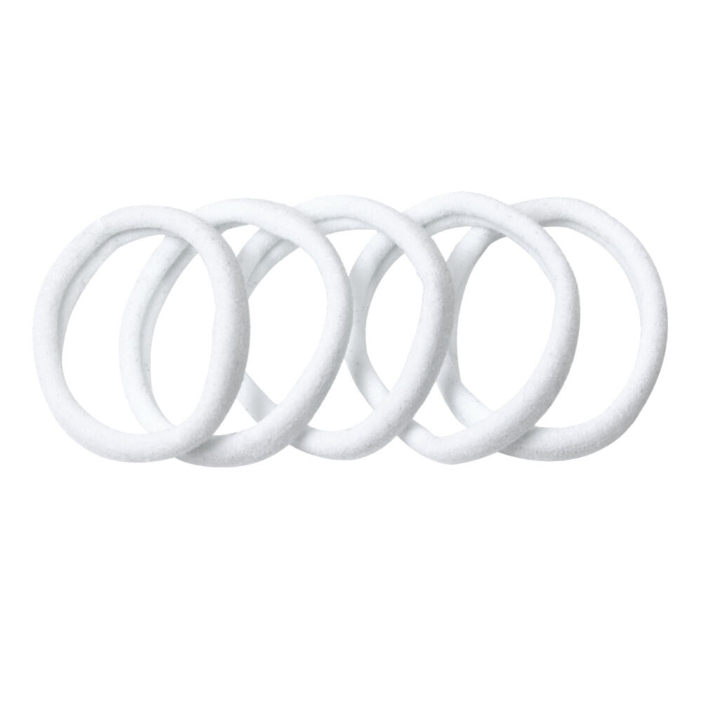 élastique à cheveux x5 blanc Ø4cm