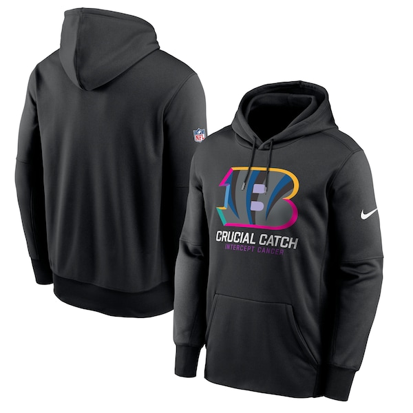 Cincinnati Bengals Nike 2024 NFL Crucial Catch Performance Fleece Pullover Hoodie - Black
