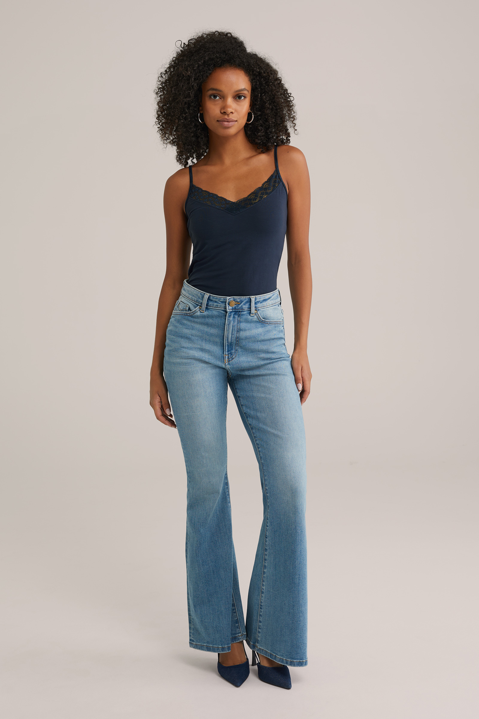 Dames singlet met kant