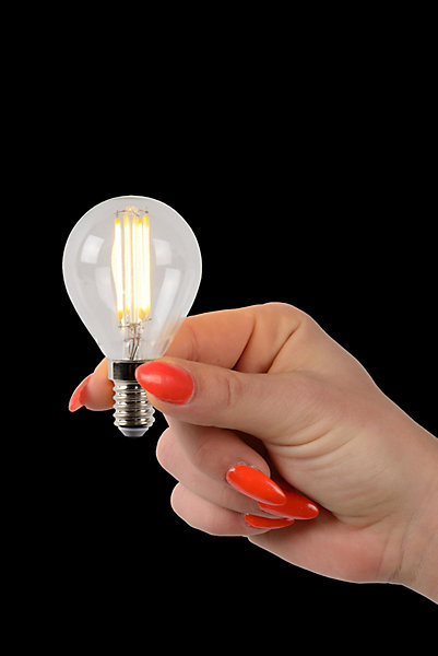 Lucide P45 - Ampoule filament - 4,5 cm - LED Dim. - E14 - 1x4W 2700K - Transparent