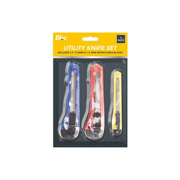 Bloc Utility Knife Set 3 Pack
