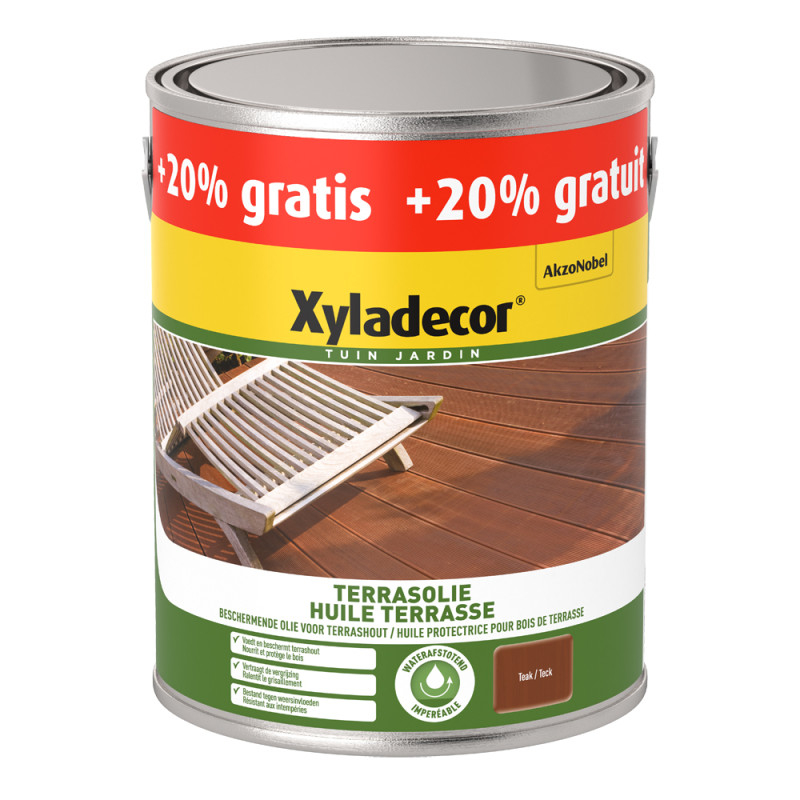 Huile Terrasse teck 2,5   0,5 L gratuit XYLADECOR