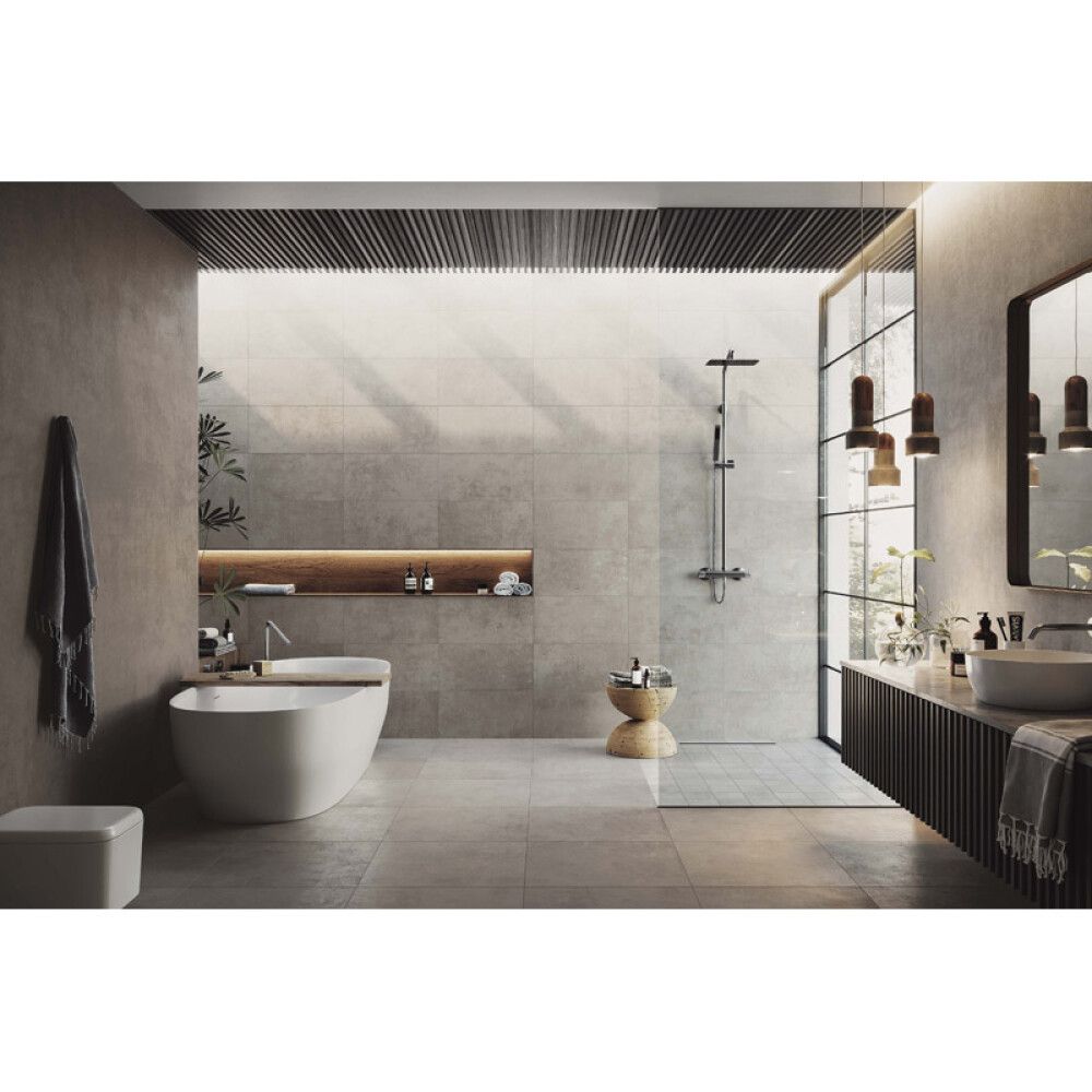 FLIS DRAFT GREY 60X60CM 1,44M²/PK