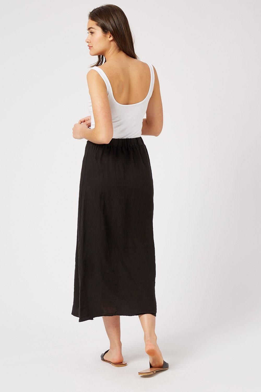 James Lakeland Maxi Linen Skirt