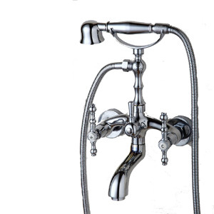 Bateria wannowa retro OLYMPIA srebrny chrom