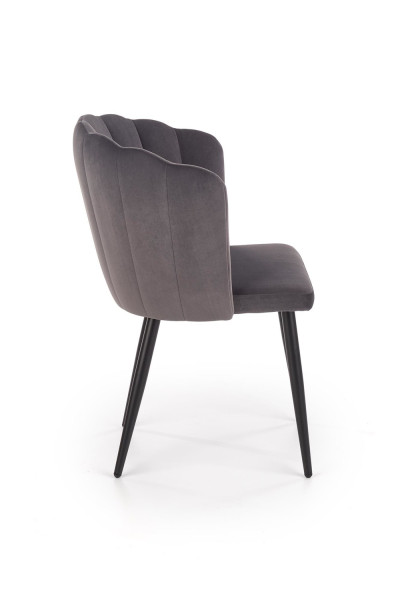 Krzesło tapicerowane K386 VELVET szare