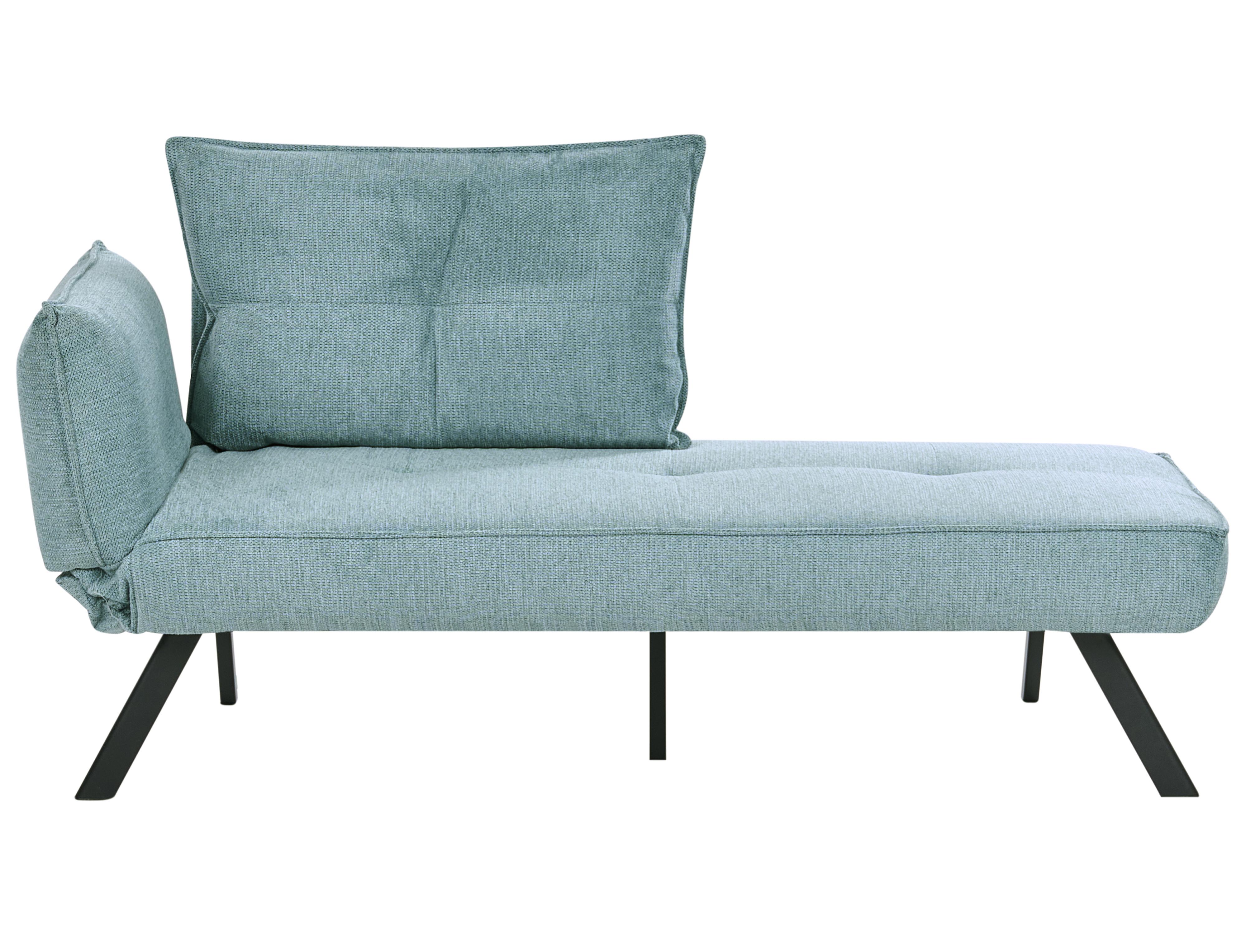 Left-Hand Chaise Longue ROCAMADOUR Fabric Light Blue