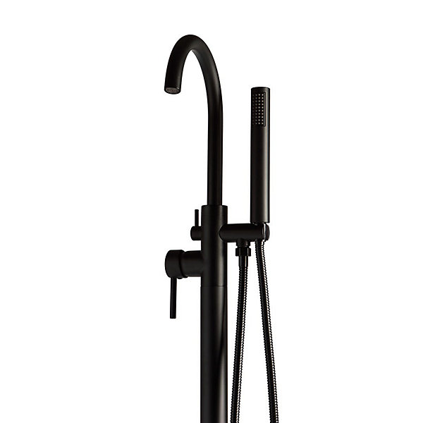 Mélangeur De Bain Moderne Noir Mat Pour Baignoires Centrales