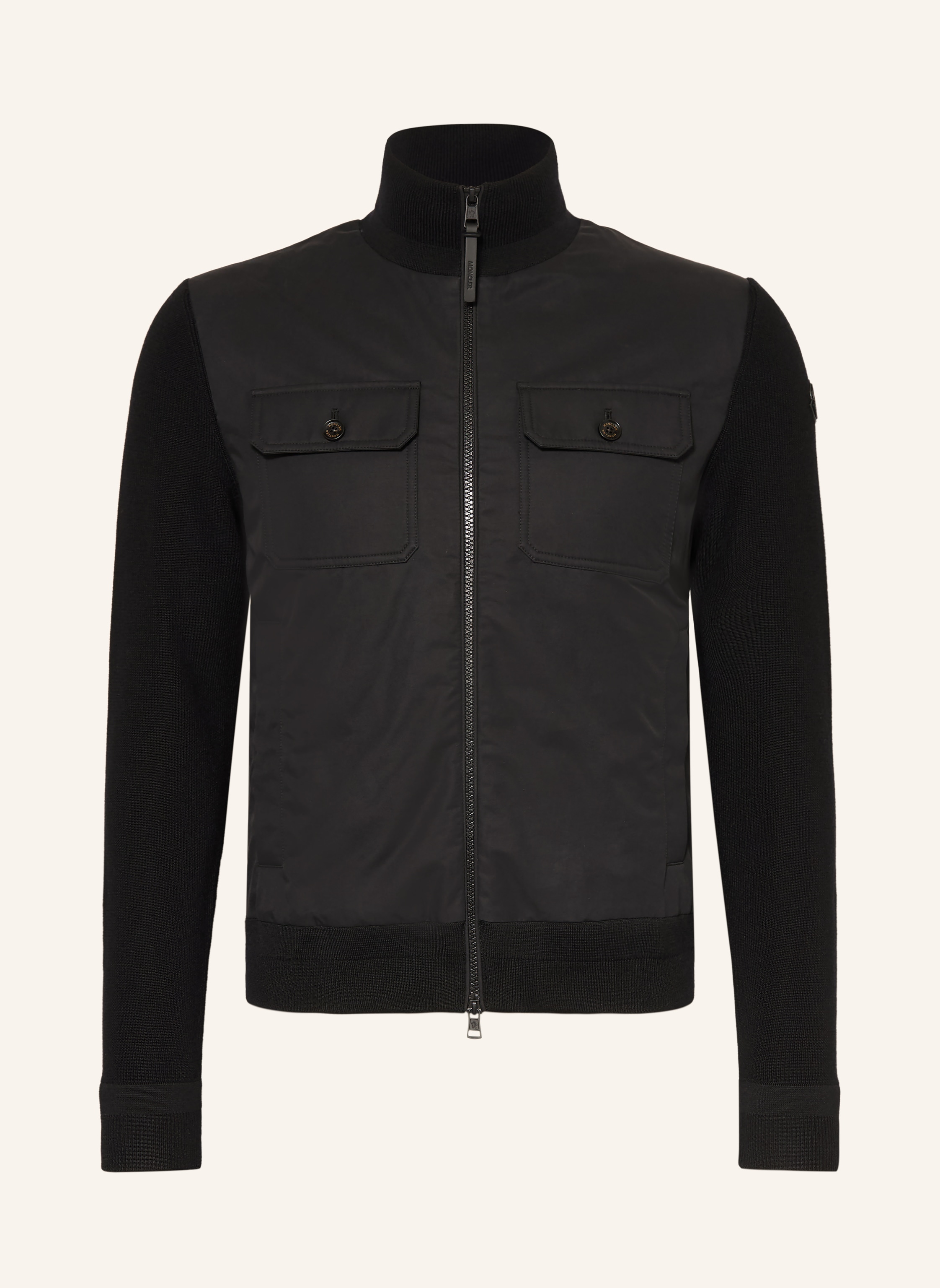 MONCLER Strickjacke im Materialmix