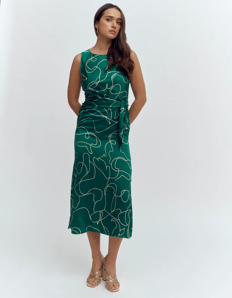 Robe drapée imprimée RAVISSANTE/87240/611