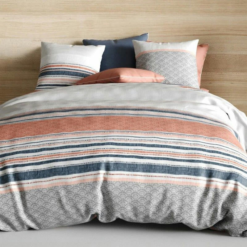 CHAKRA - Parure de couette 100% coton 57 fils imprimée 240x220 2 taies