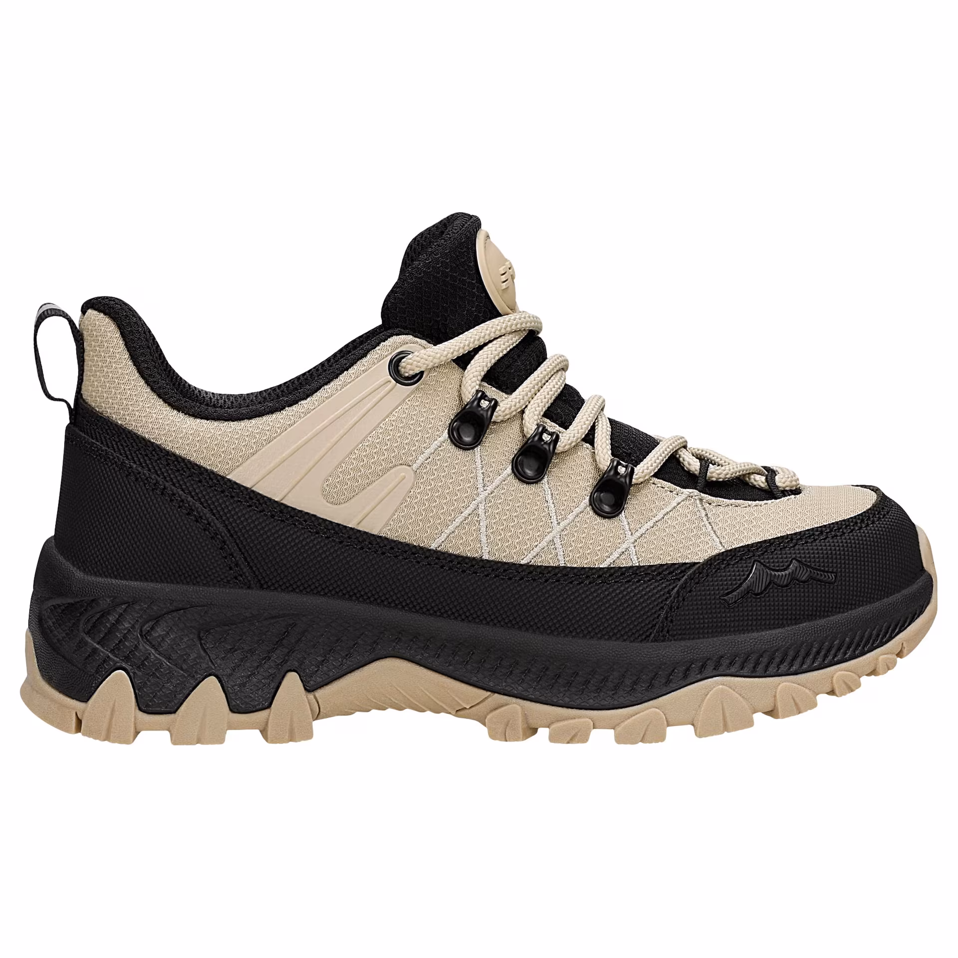 Beżowo-czarne trekkingi dziecięce z membraną Nano-Tex™ BARTEK 87011-44
