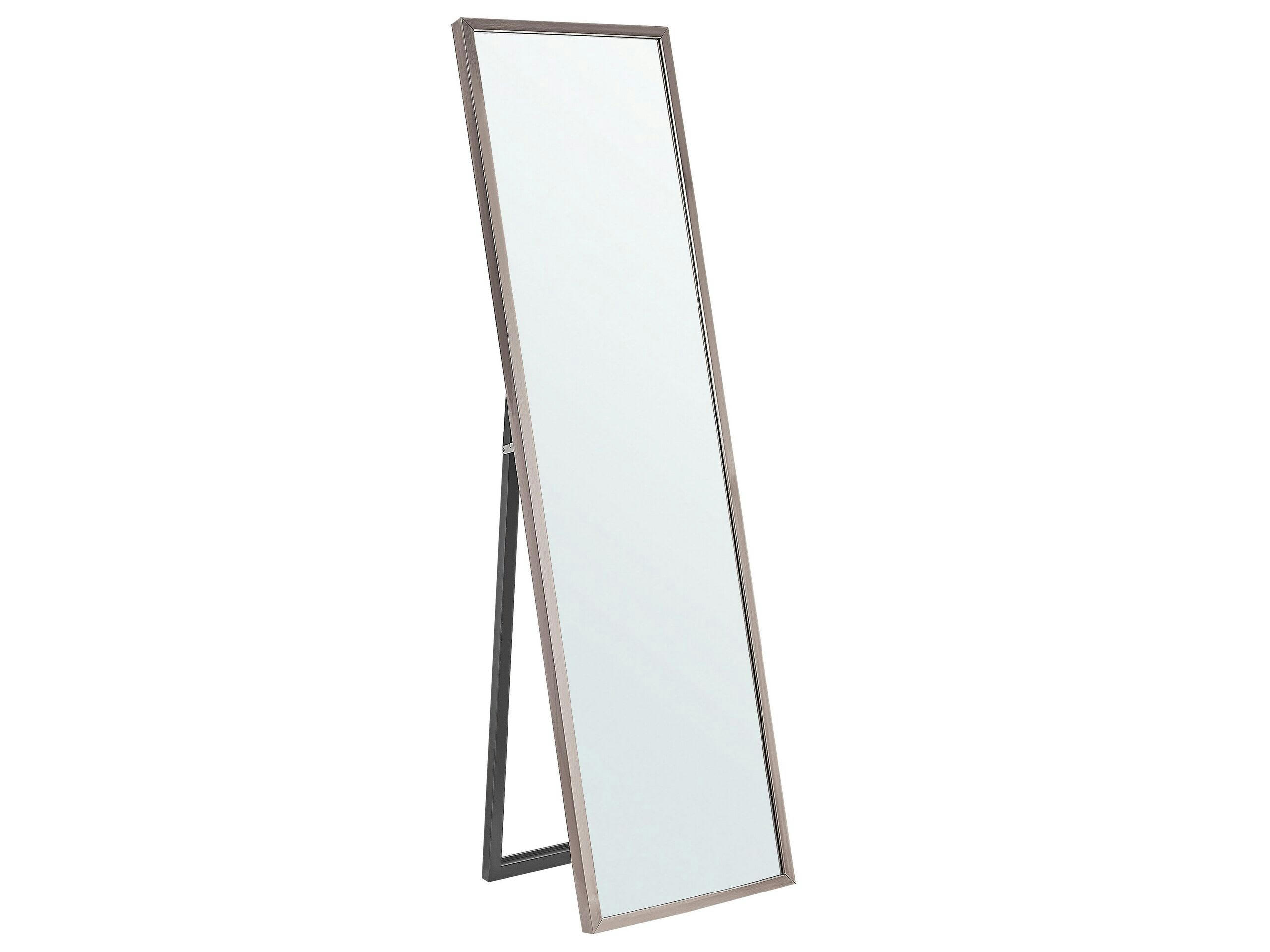 TORCY - Miroir sur pied en matériaux synthétiques argenté 140x40