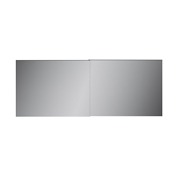 4 panneaux de portes coulissantes argent miroir GoodHome Atomia H. 56 x L. 73,7 cm