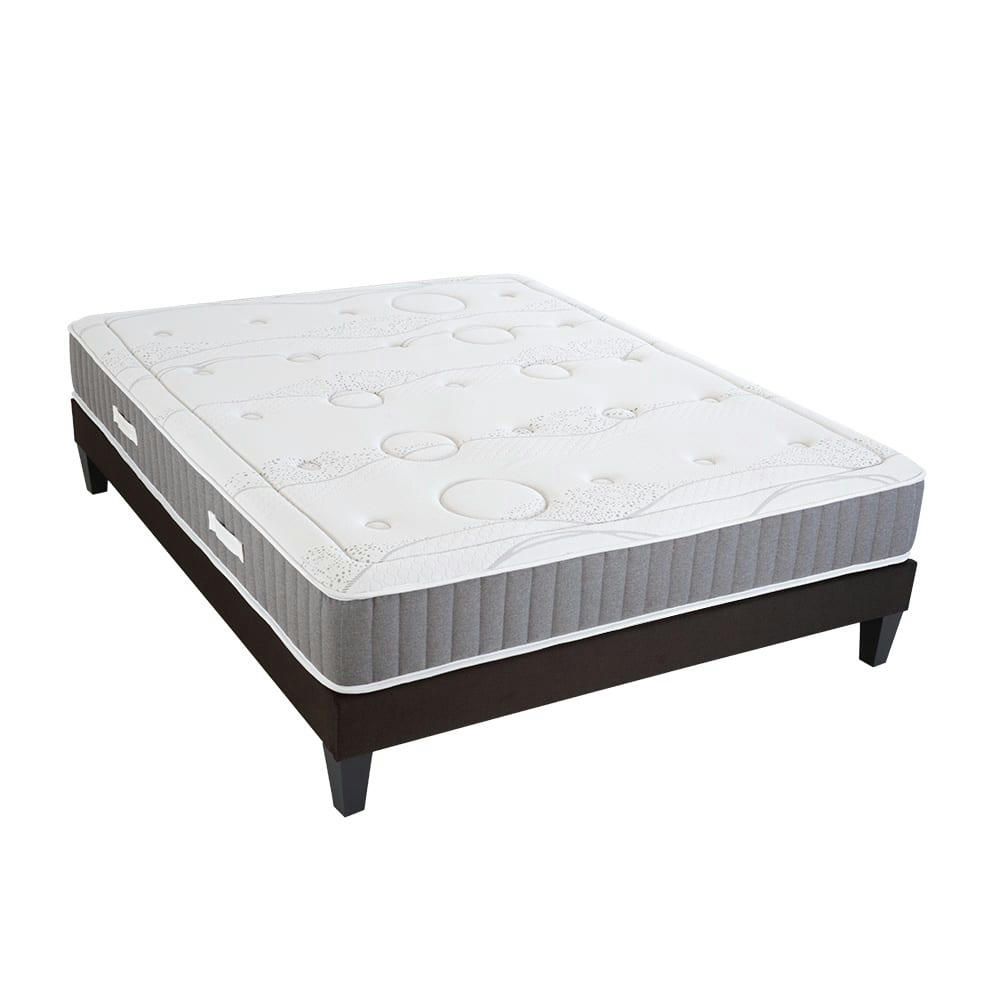 INTUITION - Ensemble  180x200  Matelas + Sommier Bois