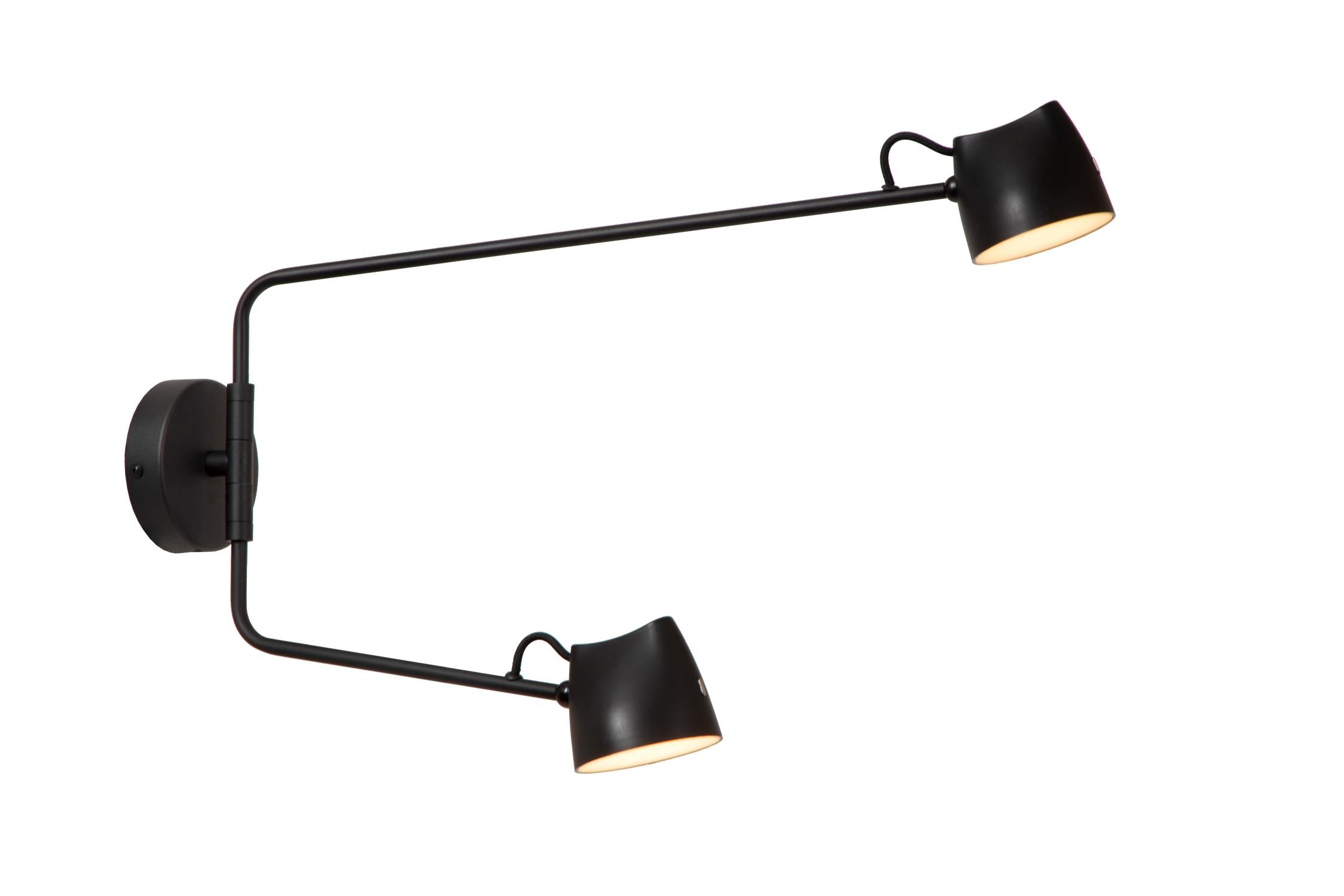 Lucide MILNE Wandlamp - Zwart