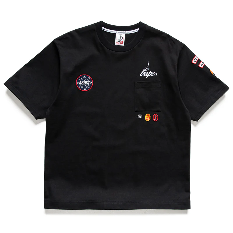 Kazuki Kuraishi x A Bathing Ape Multi Patch Military Tee - Black