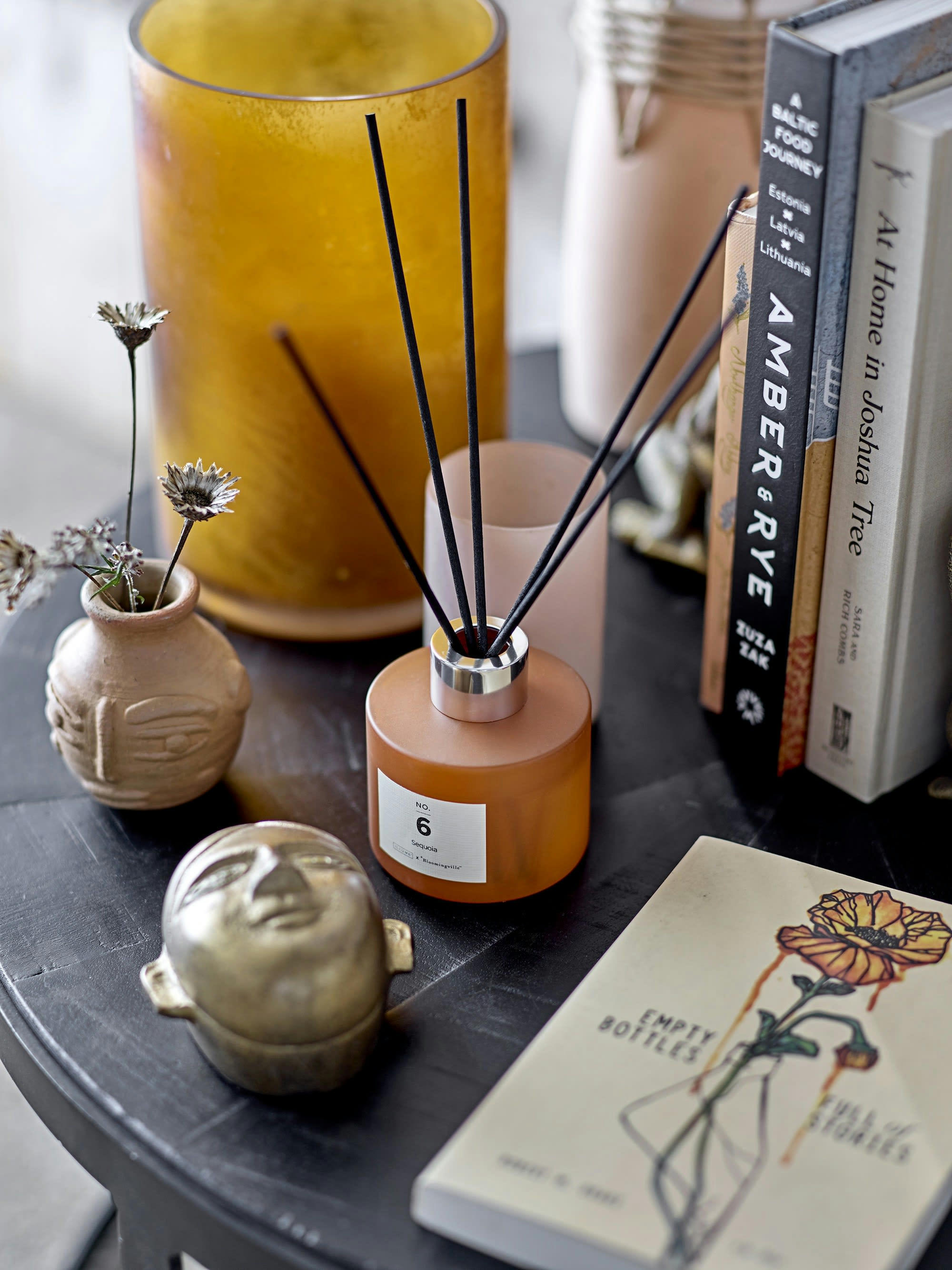 MACHA - Photophore en verre brun