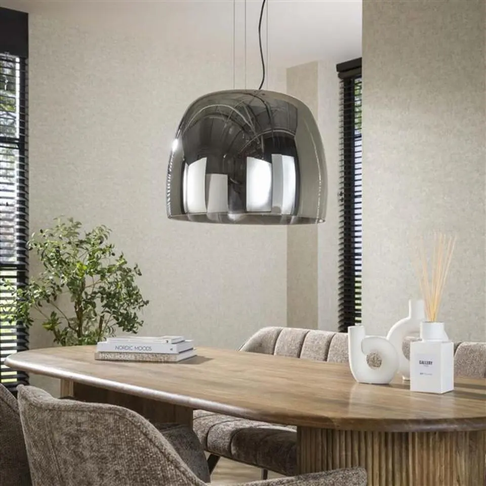 Hoyz Collection - Hanglamp 1L Drift XL Glass - Smoke Grey Glas