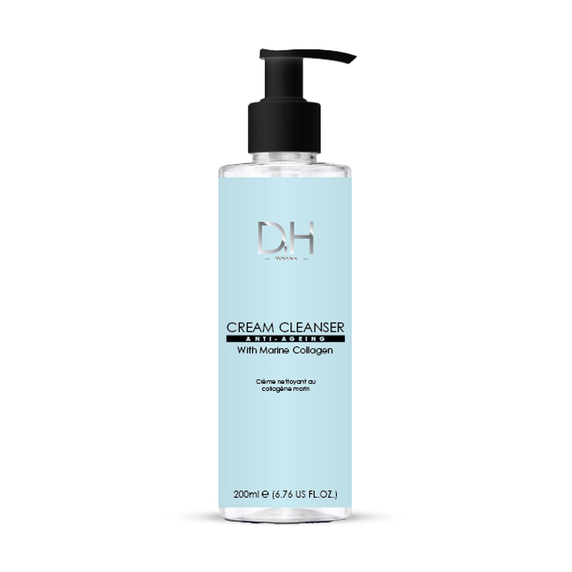 Dr H Cream Anti-Ageing Cleanser with Marine Collagen 200ml for Elasticity and Collagen Support