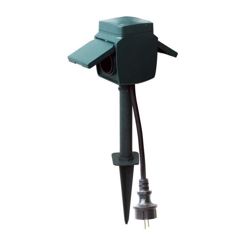Piquet de jardin Garden Spike avec 2 prises vert CHACON