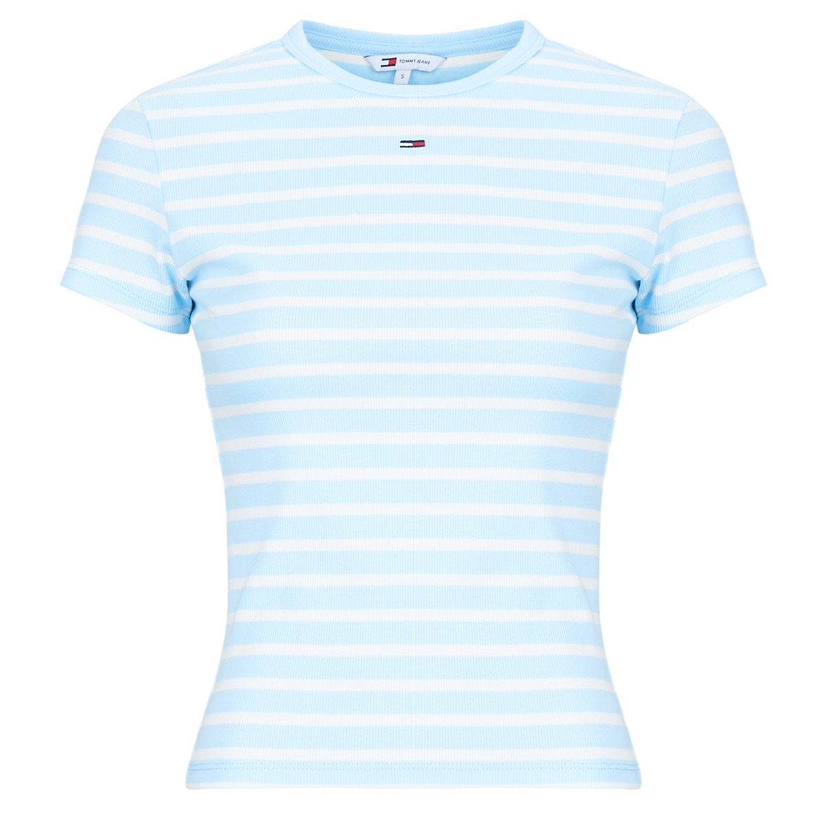 Tommy Jeans - TJW SLIM ESSENTIAL RIB SS EXT - Blue