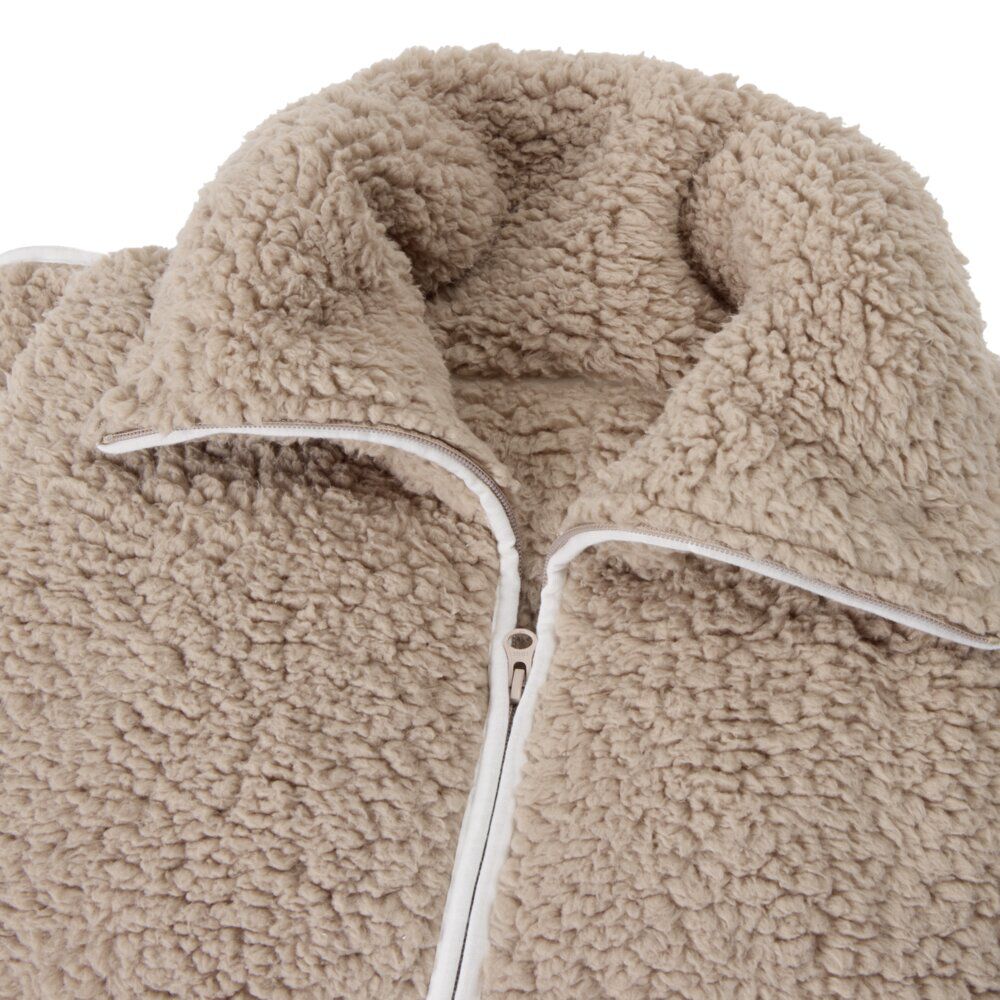 Plaid pull veste sherpa 62x69,5cm (2 modèles)