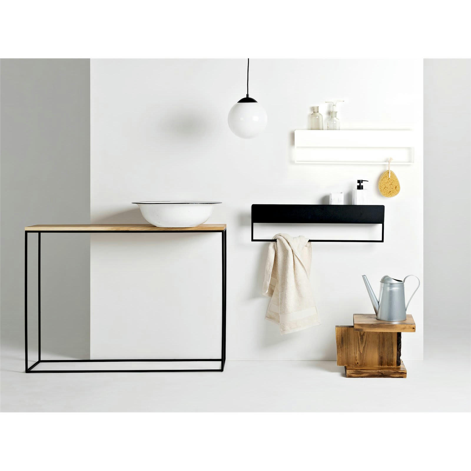 LANDA - Etagère Métal Blanc