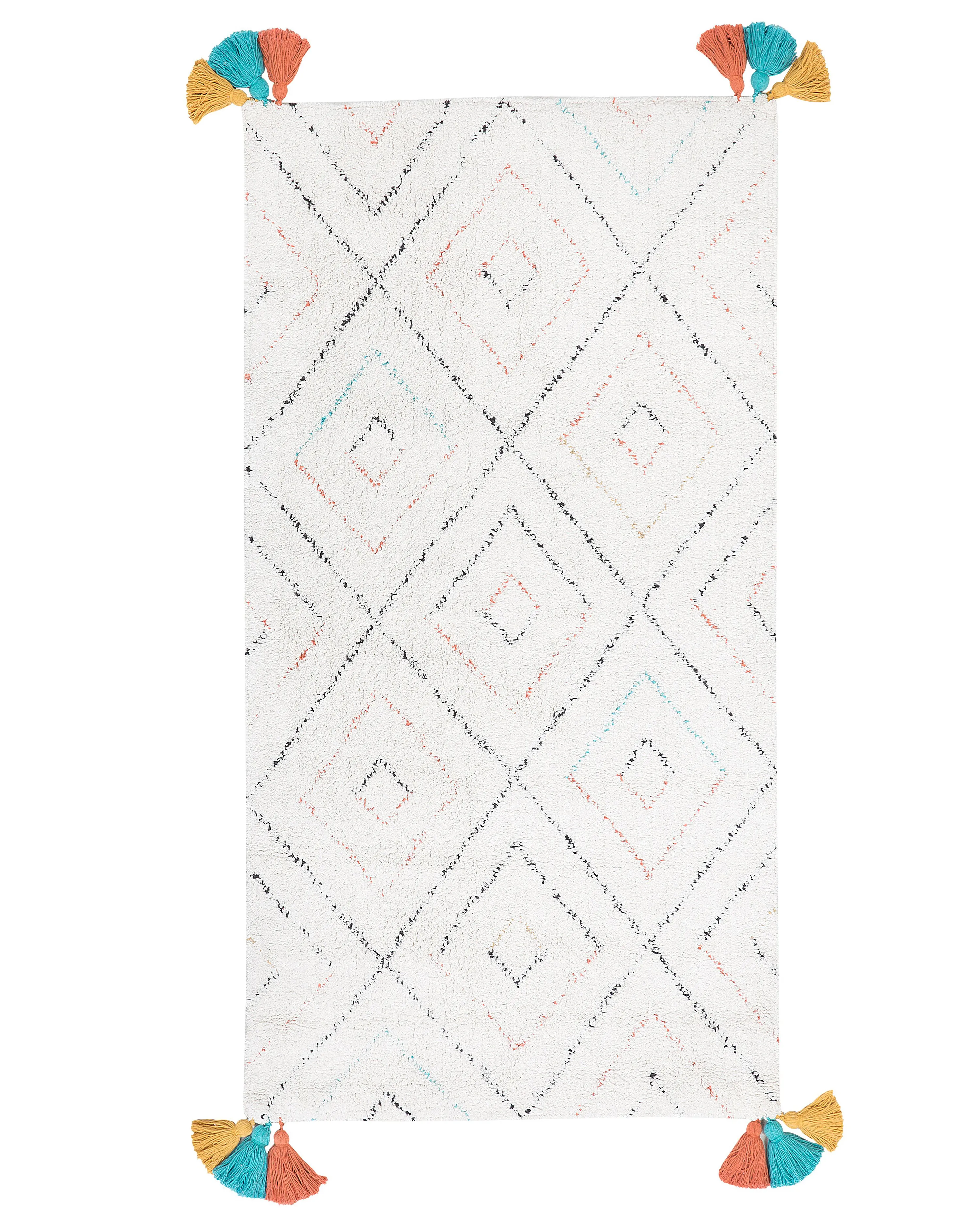 Rug KARTAL White 80 x 150 cm Cotton