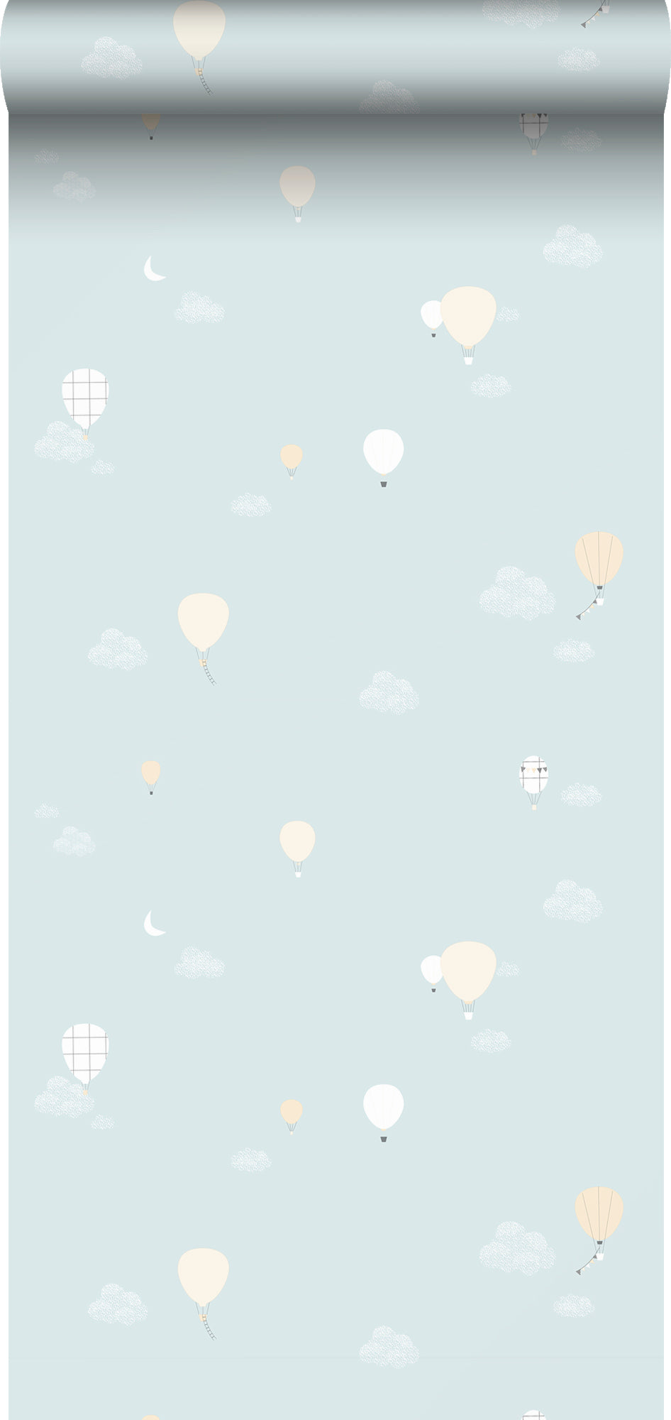Sanders & Sanders behang luchtballonnen lichtblauw - 53 cm x 10 m - 640284