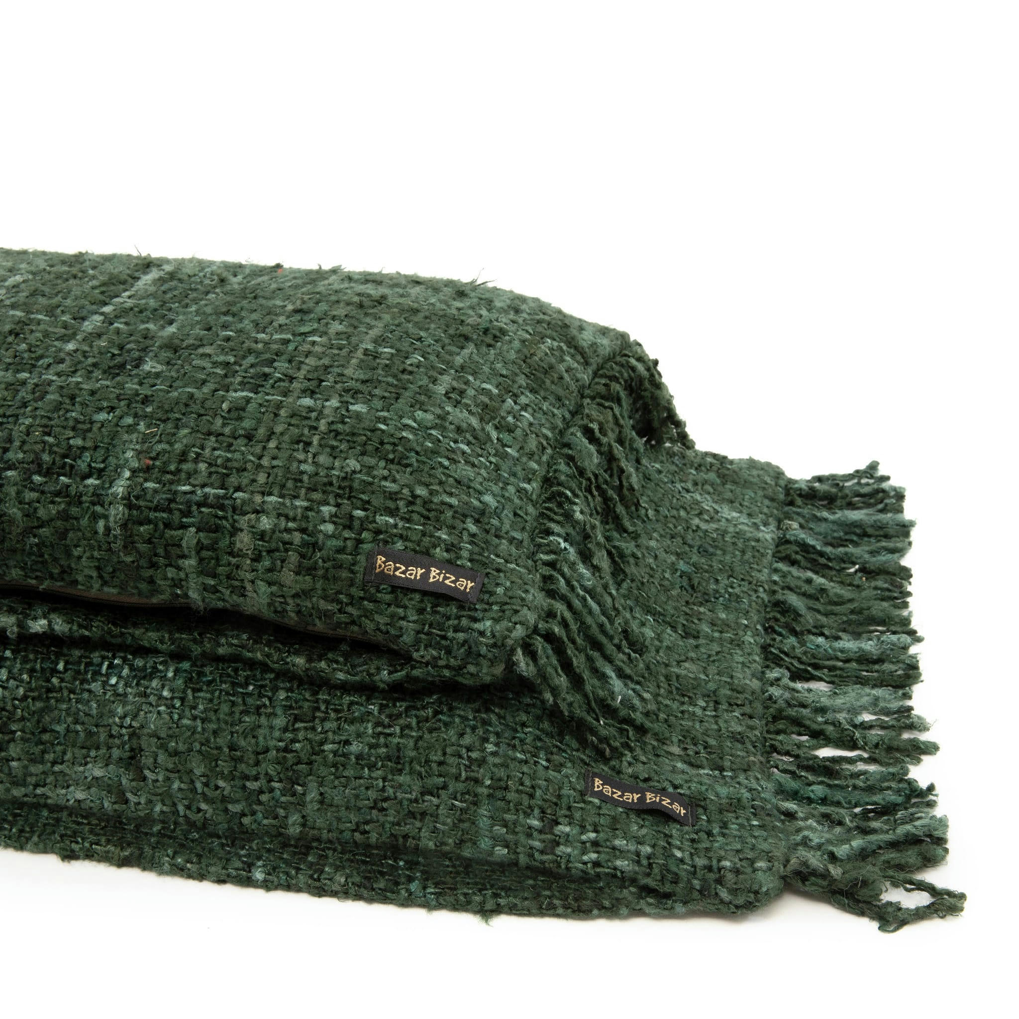OH MY GEE - Coussin en coton vert 30x50