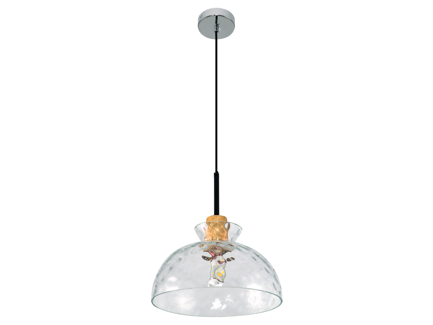 Lampa wisząca Bjorn szklana transparentna