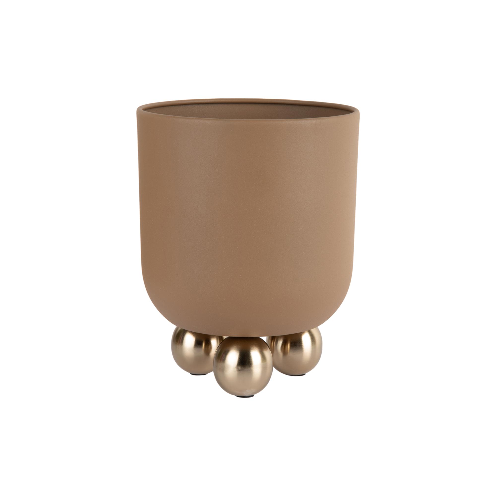 Present Time bloempot Estilo Small - bruin - Ø18.5cm