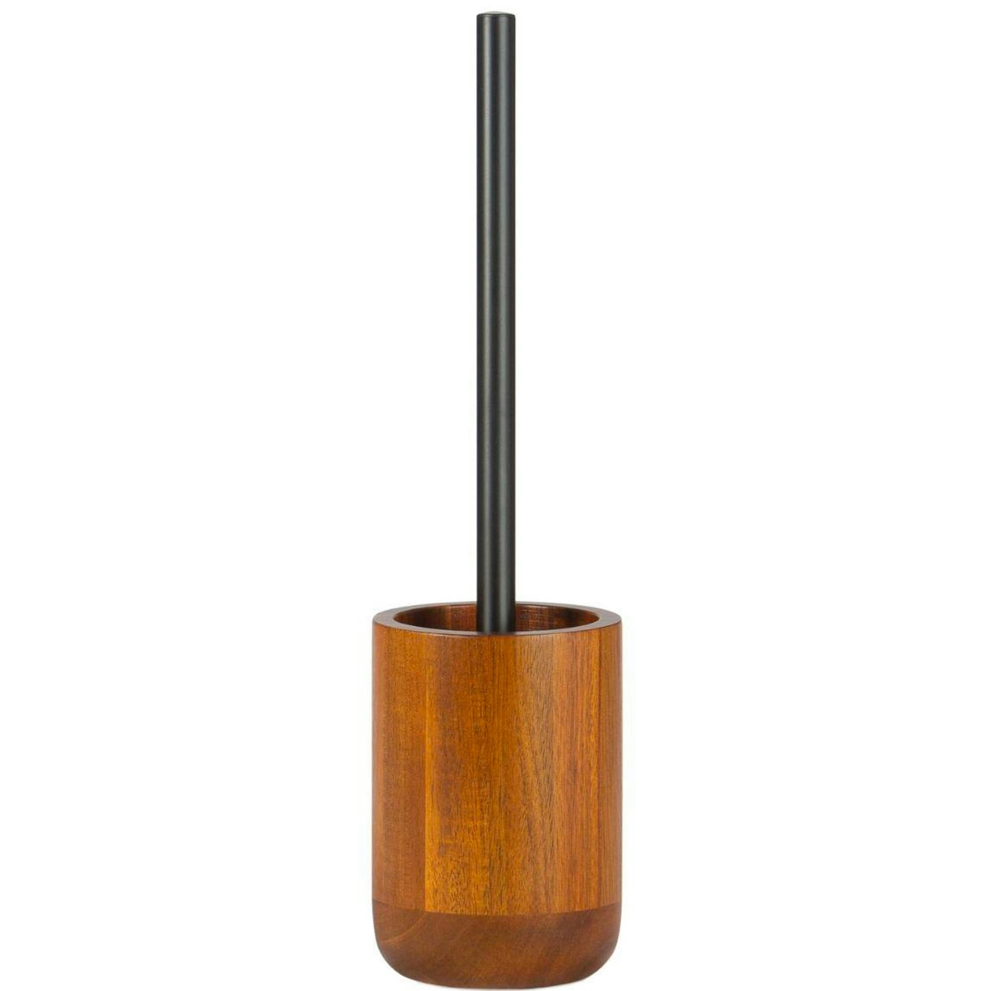 - Brosse WC en bois marron et noir