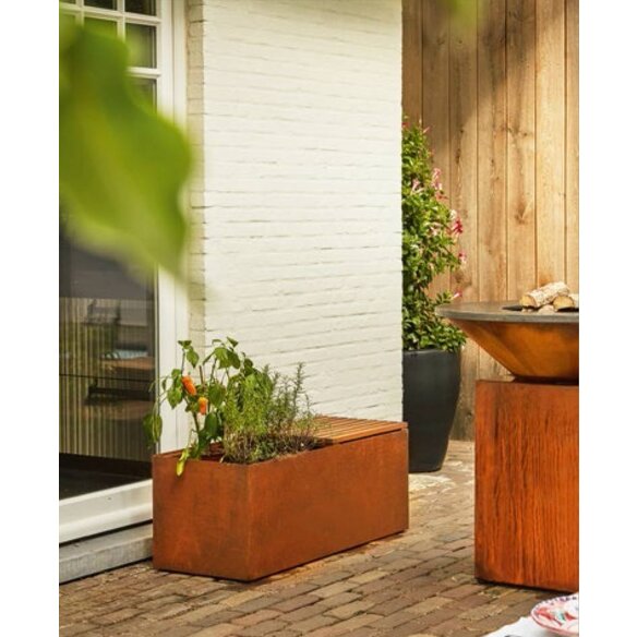 Banc Herb Garden en acier corten - Ofyr