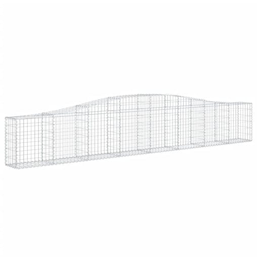 NNEVL Arched Gabion Baskets 4 pcs 400x30x60/80 cm Galvanised Iron